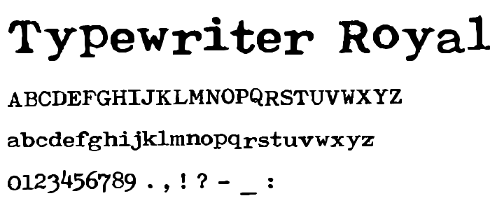 Typewriter Royal 200 font